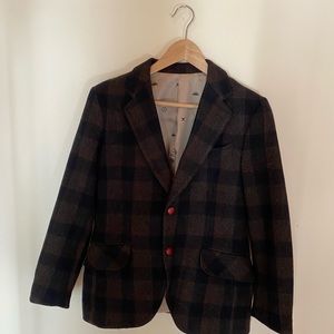 Plaid check blazer